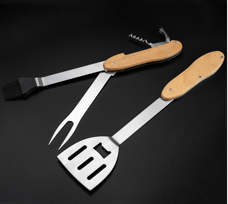 Multifunctional BBQ Tool Set with Stainless Steel Utensils