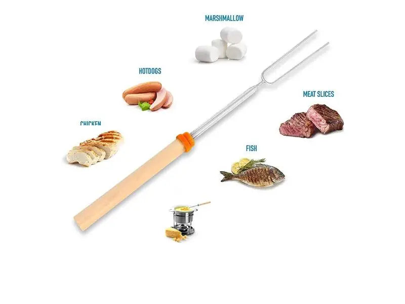 Telescopic BBQ Fork - 32 Inch Roasting Sticks