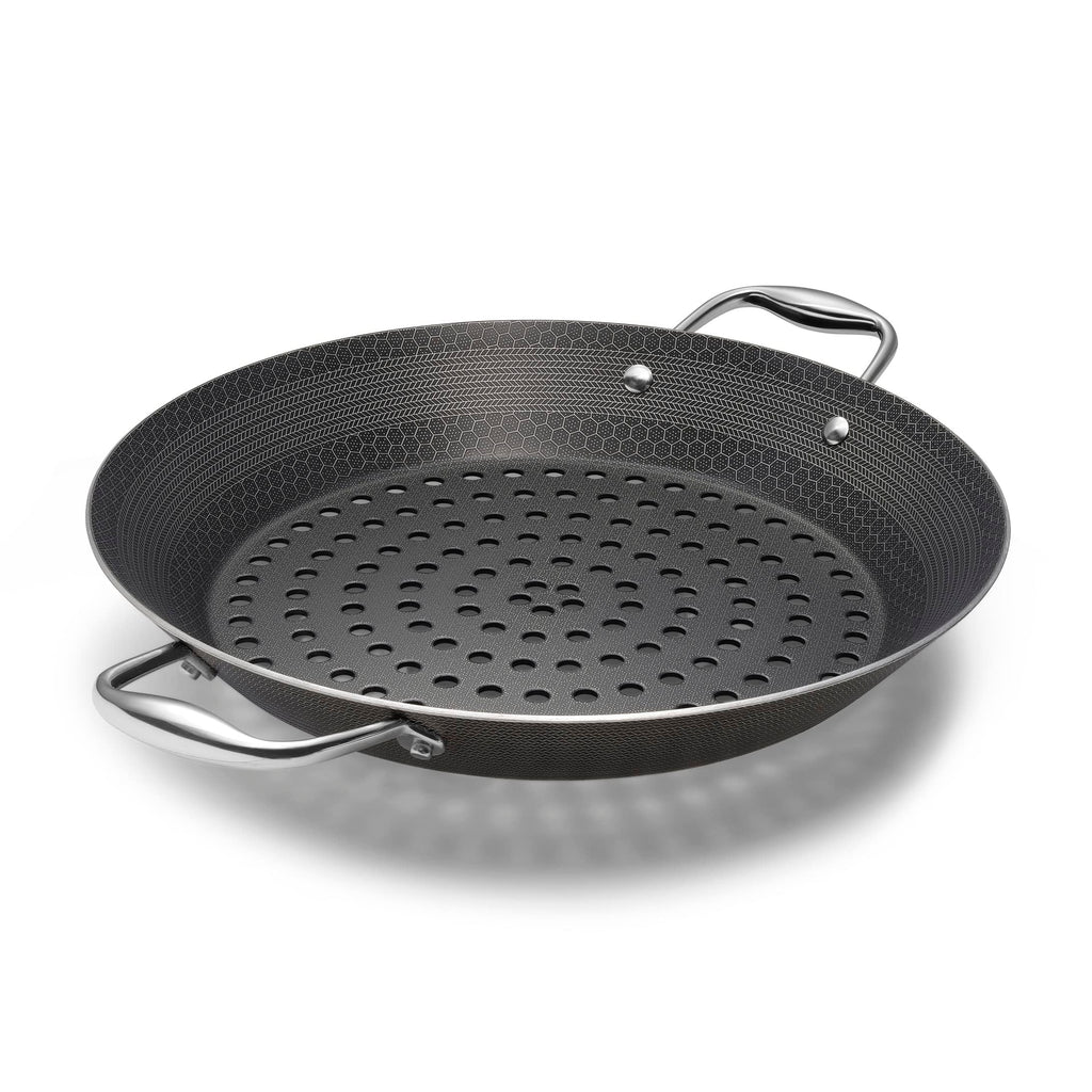 HexClad Hybrid Nonstick BBQ Grill Pan Dishwasher-Friendly BBQ and Oven-Safe Up to 900°F