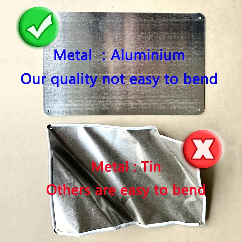 Metal Aluminum Sign - Dad's BBQ World Famous (7.9x11.9")