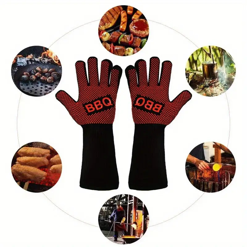 High-Temperature Heat Resistant BBQ Gloves (1 Pair)
